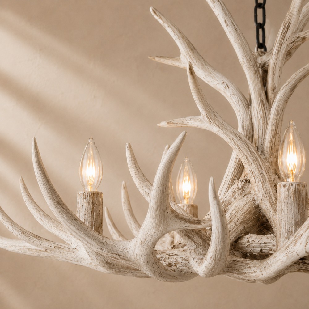 Natural Antler Chandelier 36-Inch - XYlight