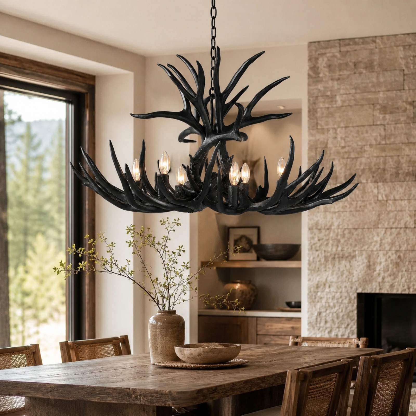 Natural Antler Chandelier 36-Inch - XYlight