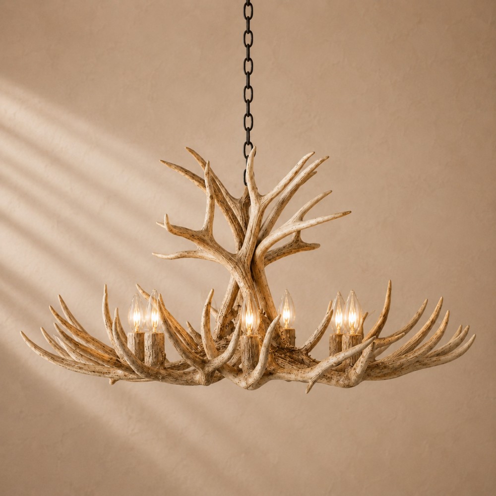 Natural Antler Chandelier 36-Inch - XYlight