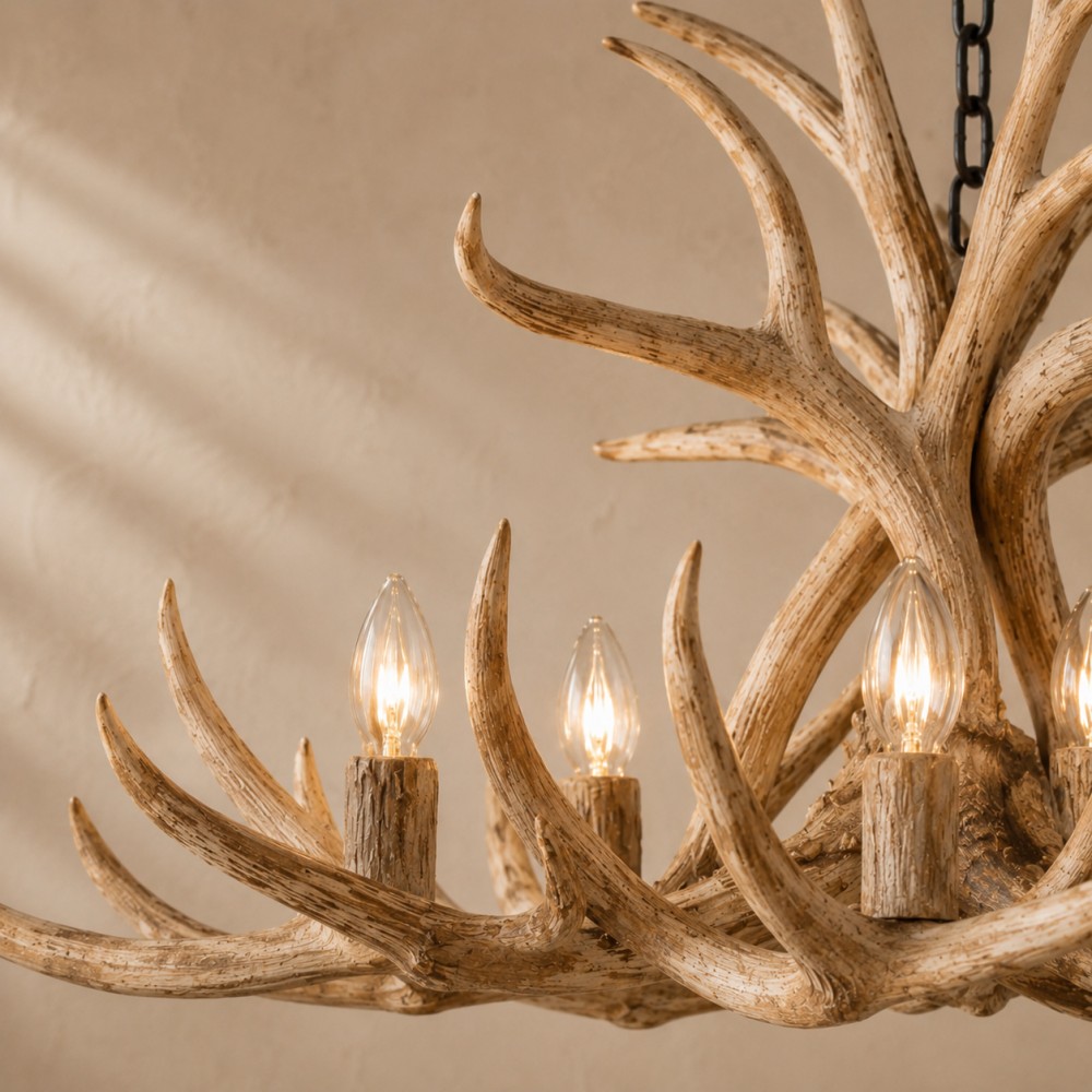 Natural Antler Chandelier 36-Inch - XYlight