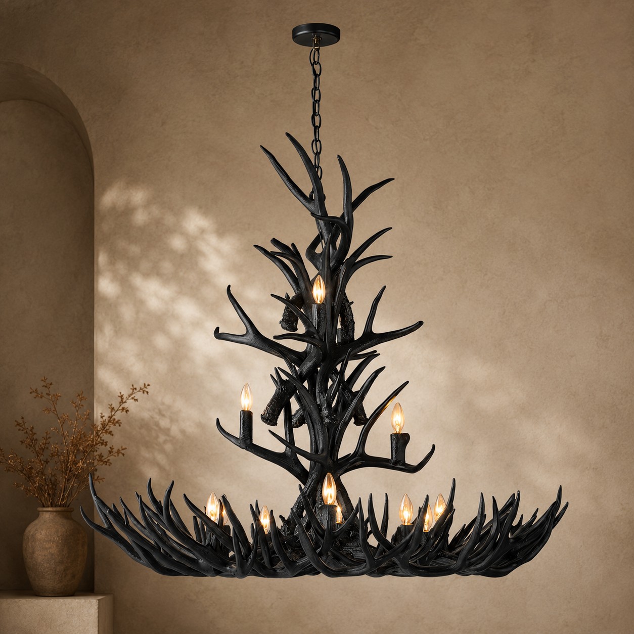 Natural Antler Chandelier 48-Inch - XYlight