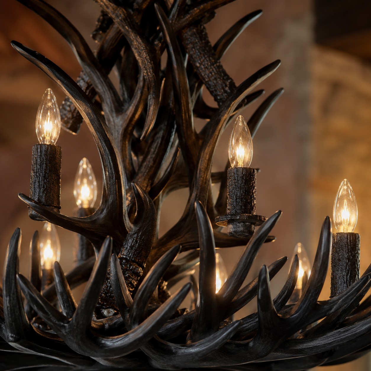 Natural Antler Chandelier 48-Inch - XYlight