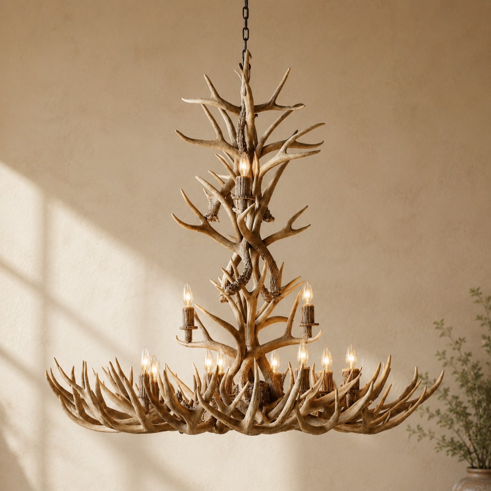 Natural Antler Chandelier 48-Inch - XYlight