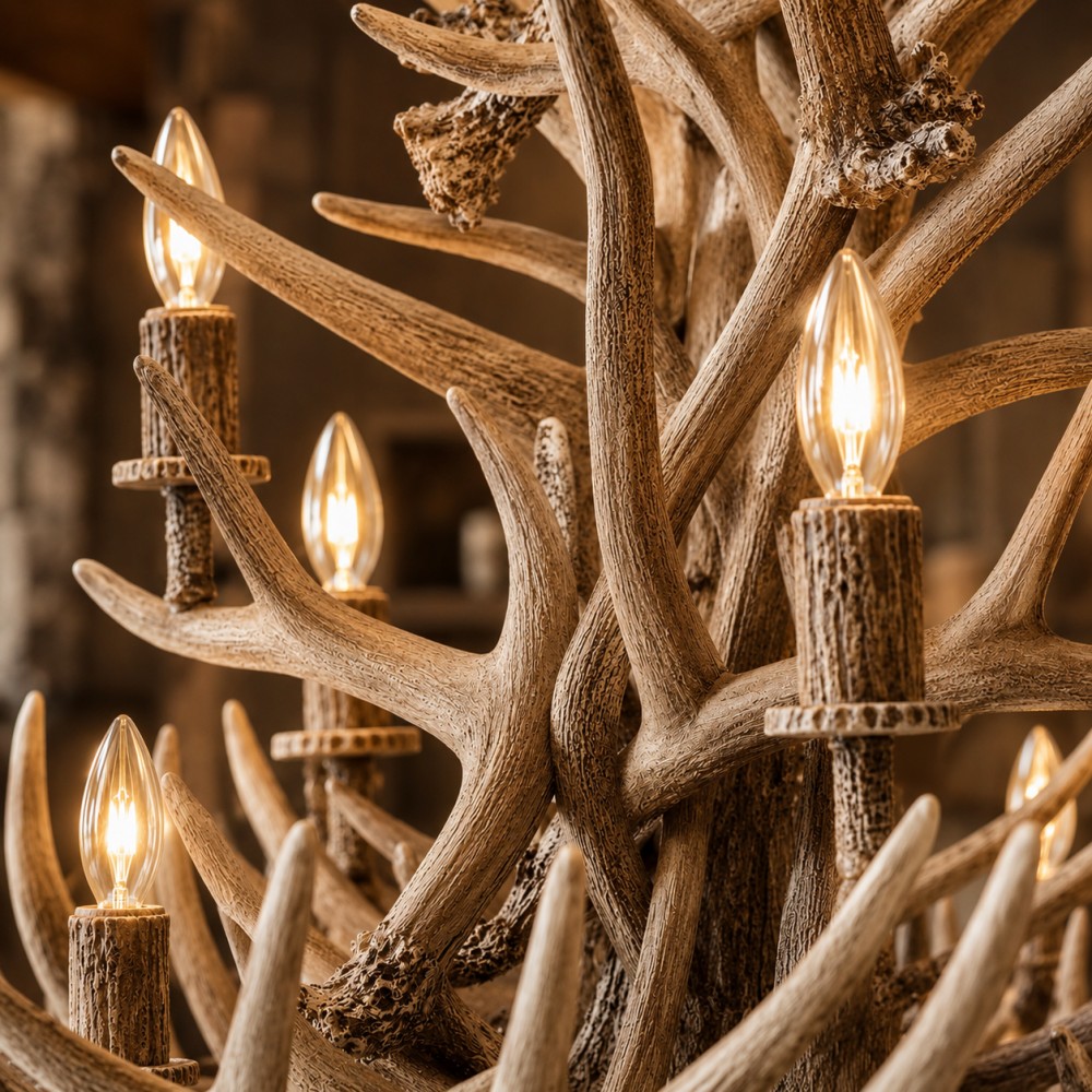Natural Antler Chandelier 48-Inch - XYlight