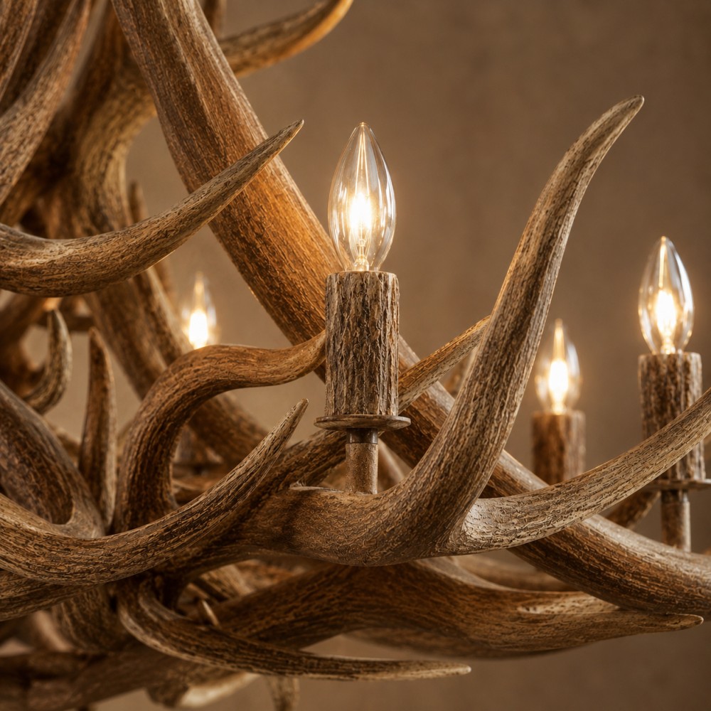 Natural Antler Chandelier 60-Inch - XYlight