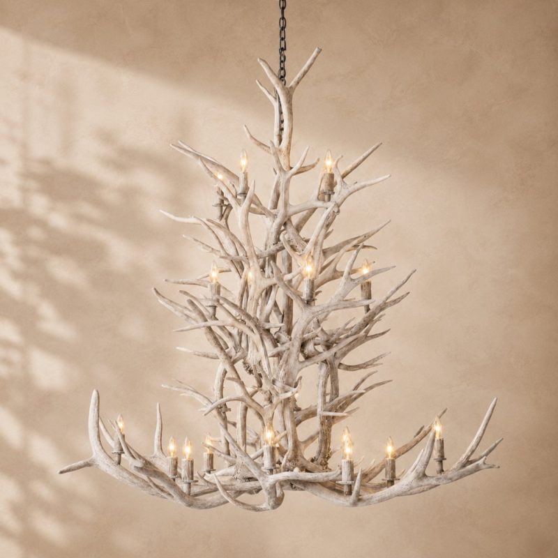 Natural Antler Chandelier 66-Inch