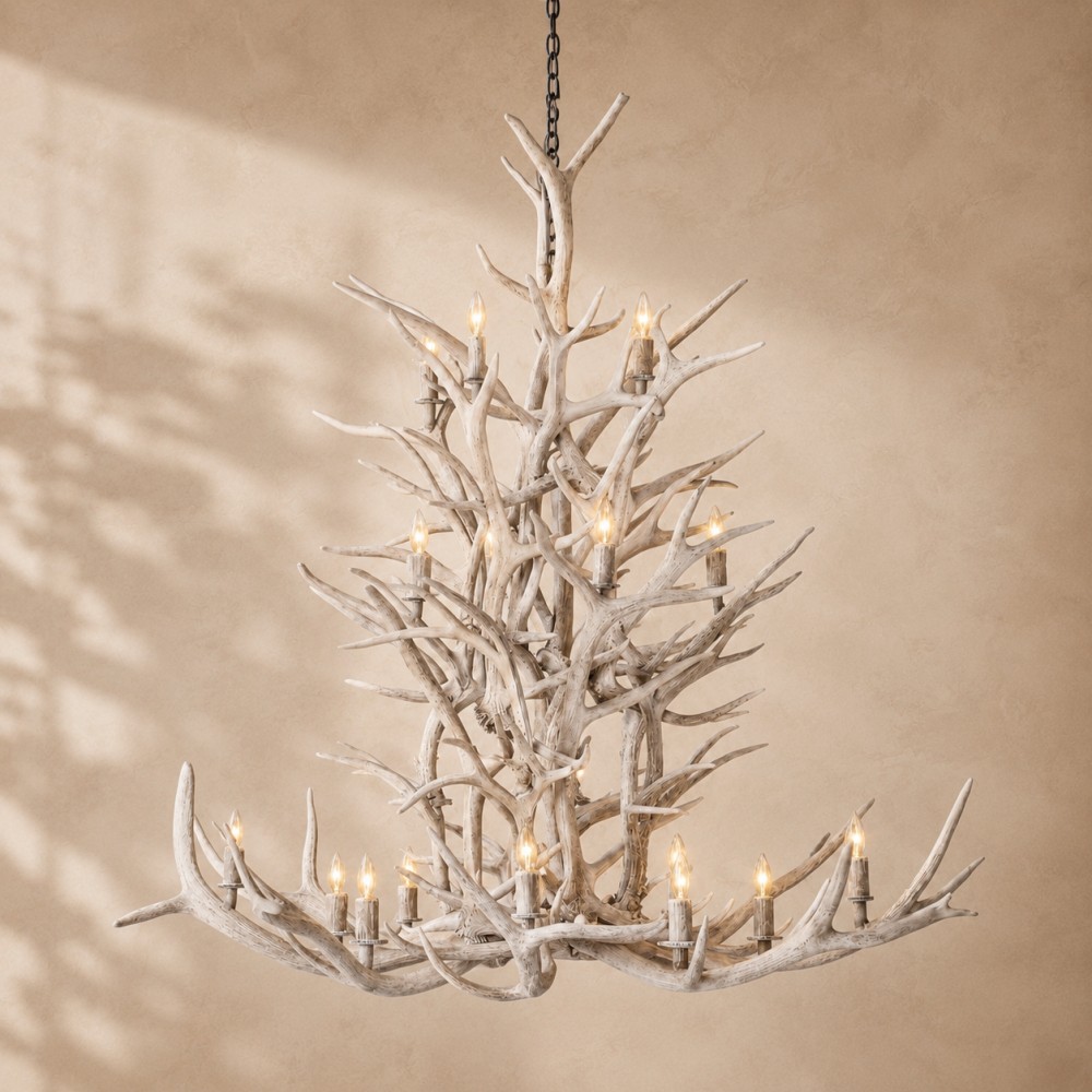 Natural Antler Chandelier 66-Inch - XYlight