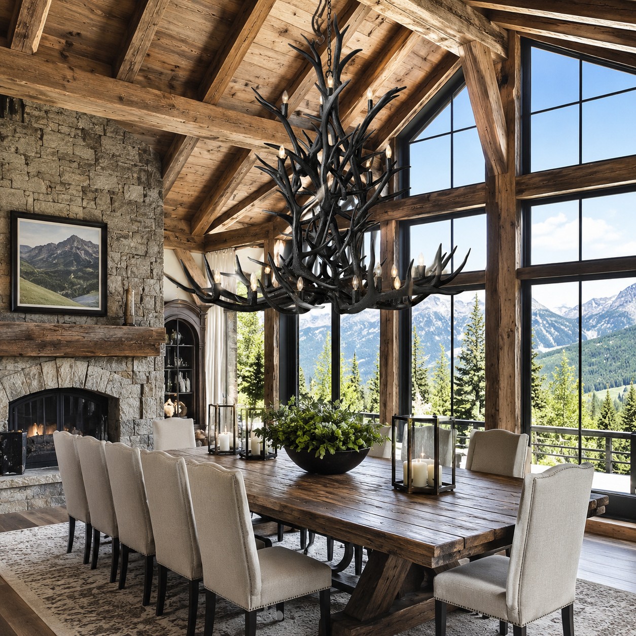 Natural Antler Chandelier 66-Inch - XYlight