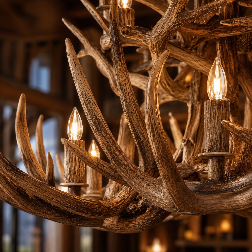 Natural Antler Chandelier 66-Inch - XYlight