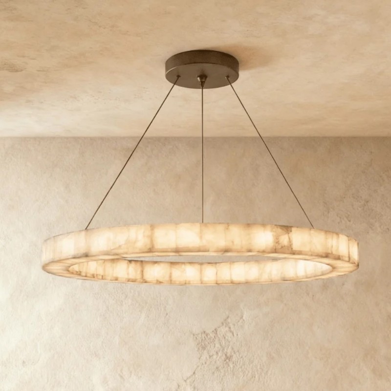 Nedalune Calcite Round Chandelier 31" / 40" / - XYlight