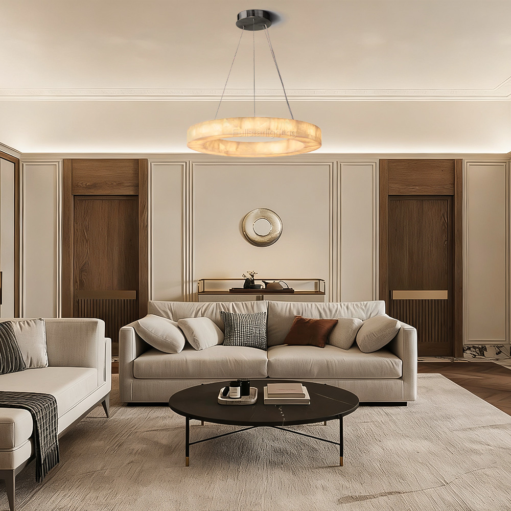 Nedalune Calcite Round Chandelier 31" / 40" / - XYlight