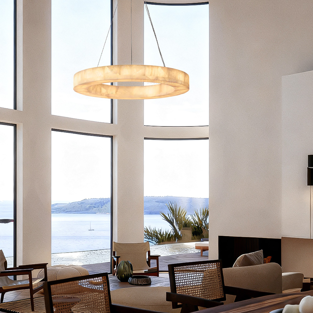 Nedalune Calcite Round Chandelier 31" / 40" / - XYlight