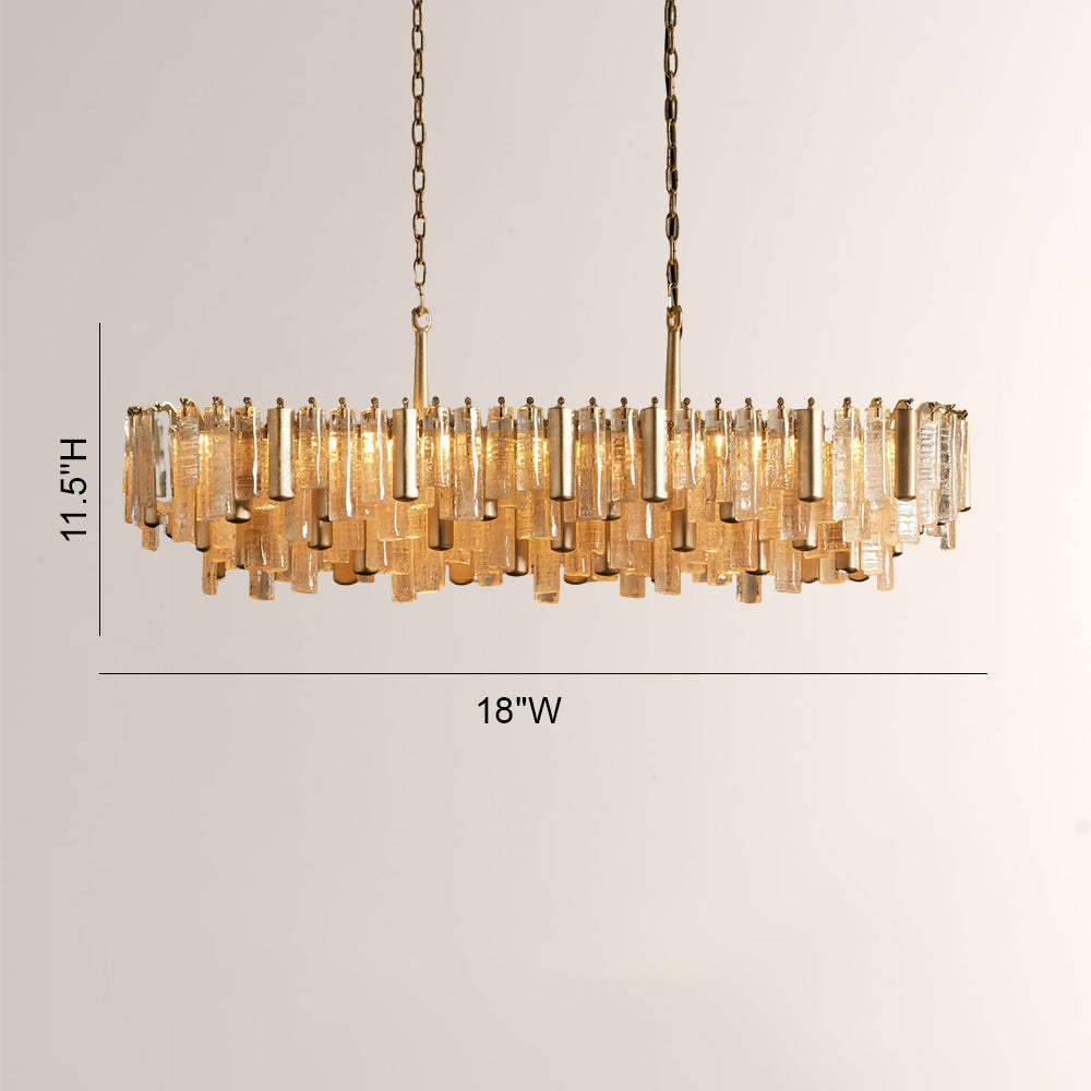 Nedalune Crystal Prism Linear Chandelier - XYlight