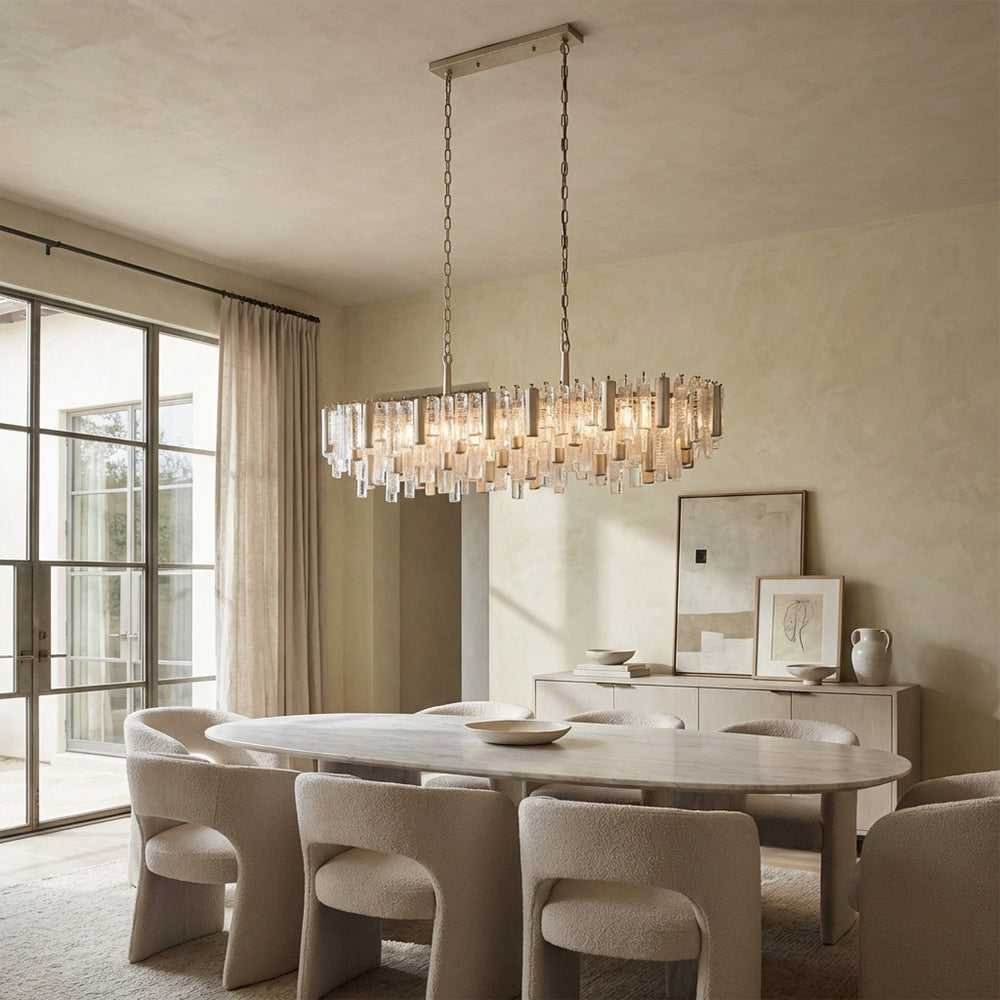 Nedalune Crystal Prism Linear Chandelier - XYlight