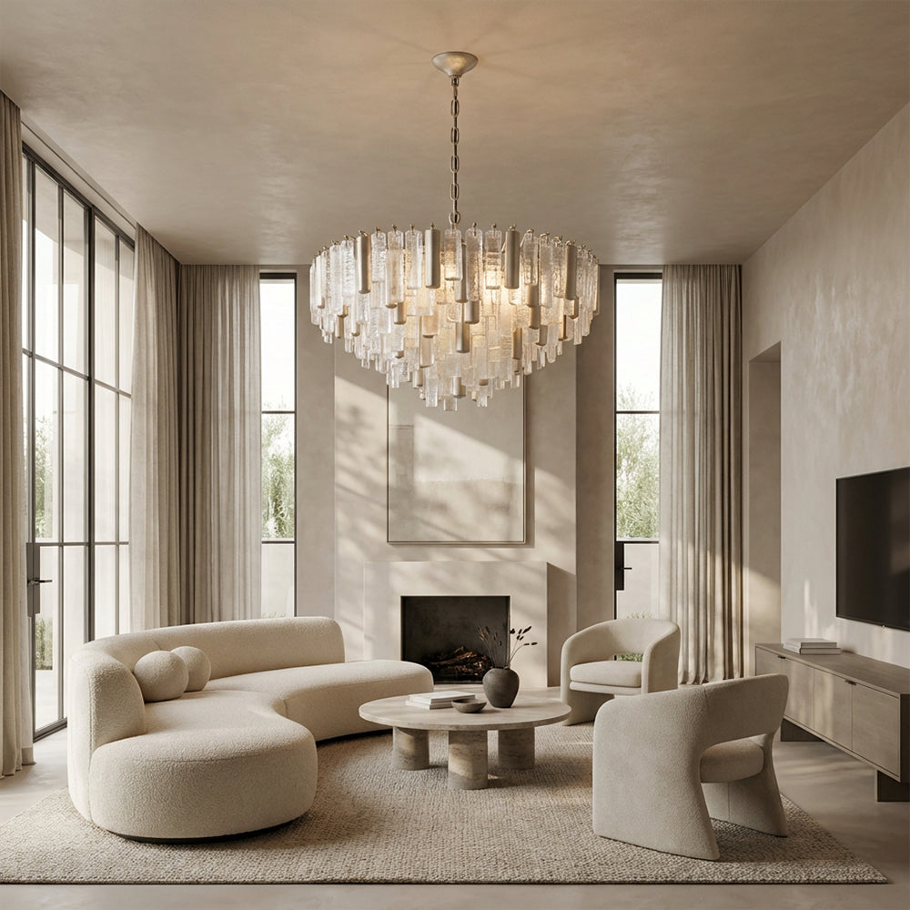 Nedalune Crystal Prism Round Chandelier - XYlight