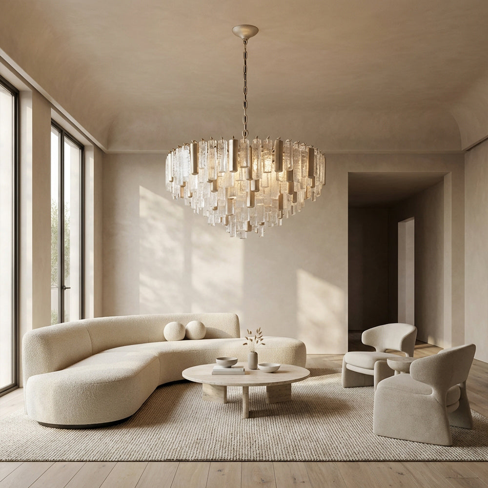 Nedalune Crystal Prism Round Chandelier - XYlight