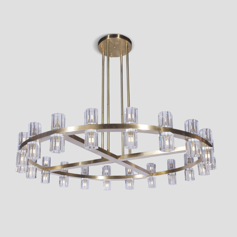 Niverlune Wine-Glass 1-Tier Round Chandelier