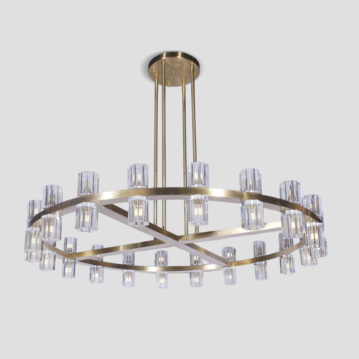 Niverlune Wine-Glass 1-Tier Round Chandelier - XYlight