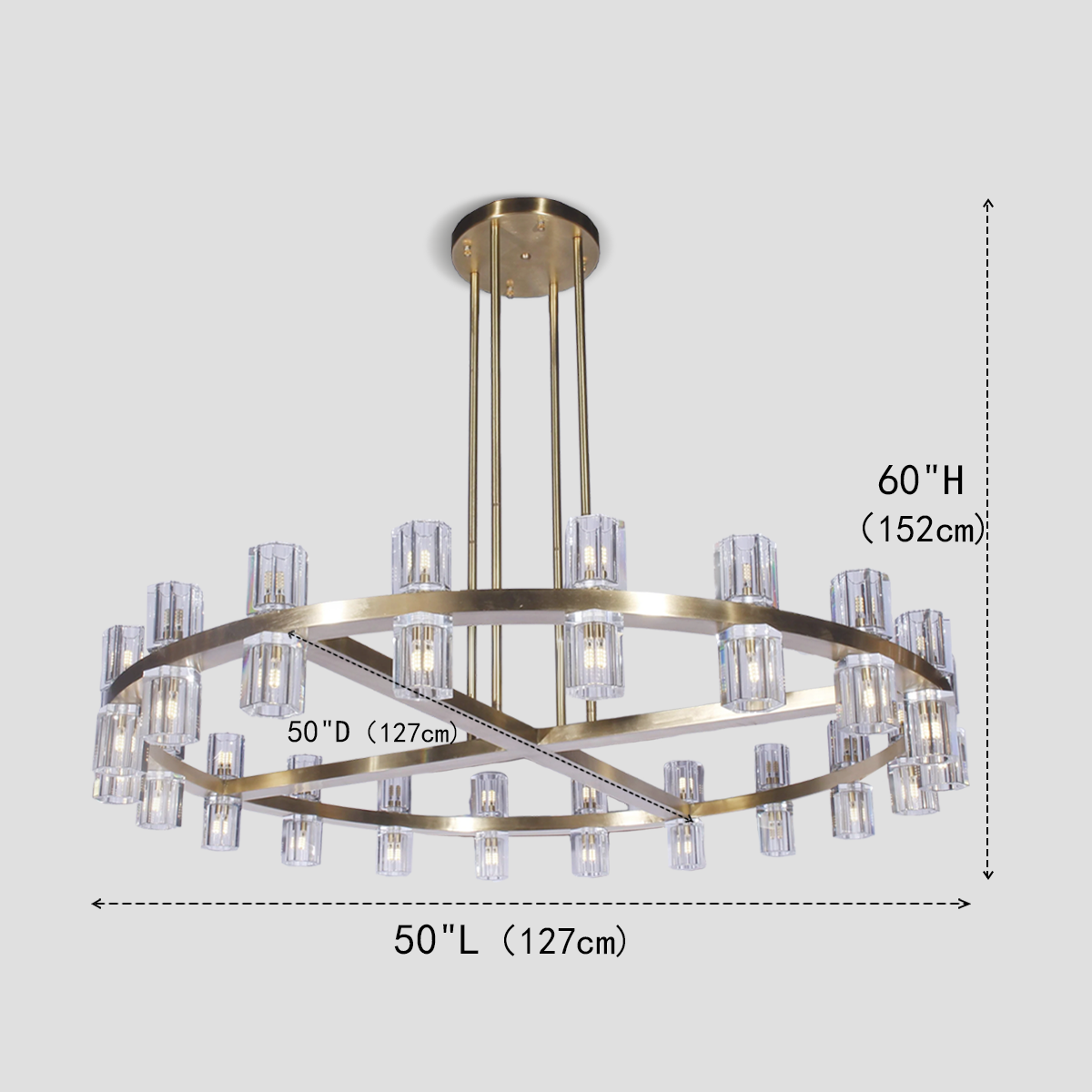 Niverlune Wine-Glass 1-Tier Round Chandelier - XYlight