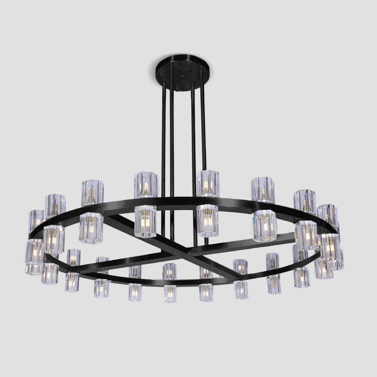 Niverlune Wine-Glass 1-Tier Round Chandelier - XYlight