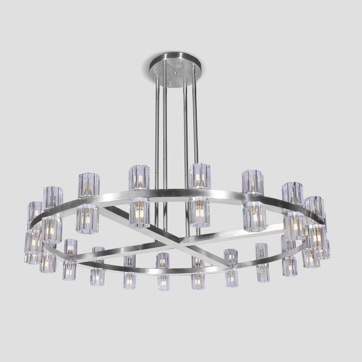 Niverlune Wine-Glass 1-Tier Round Chandelier - XYlight