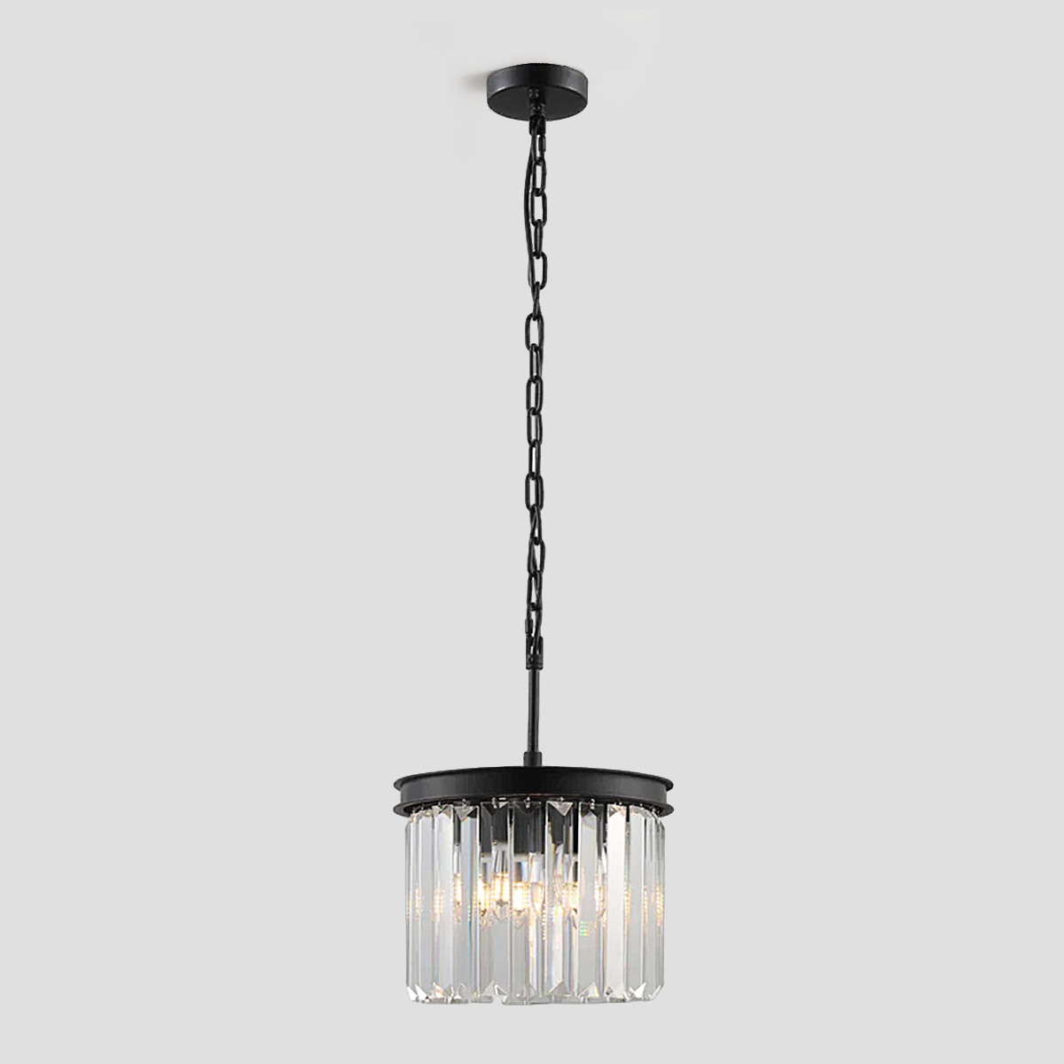 Olmavor 1920s-Style Crystal Round Pendant - XYlight