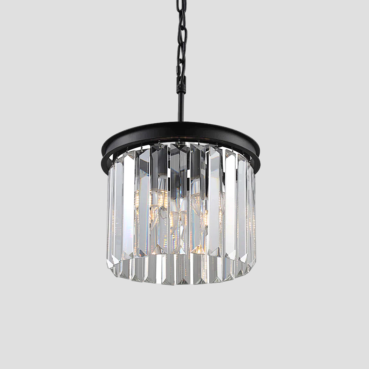 Olmavor 1920s-Style Crystal Round Pendant - XYlight