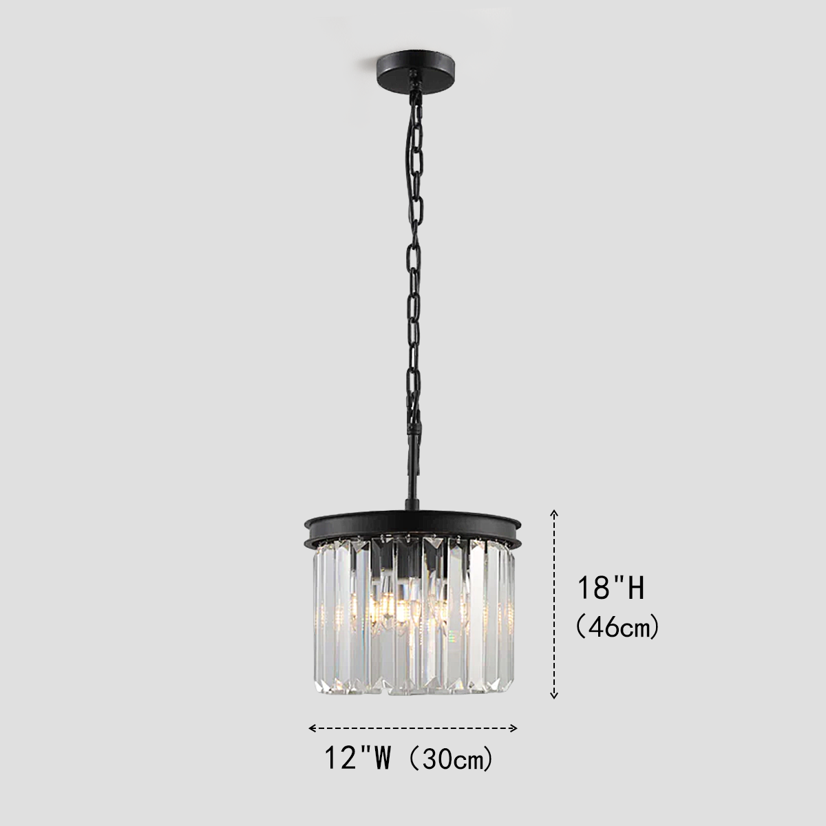 Olmavor 1920s-Style Crystal Round Pendant - XYlight