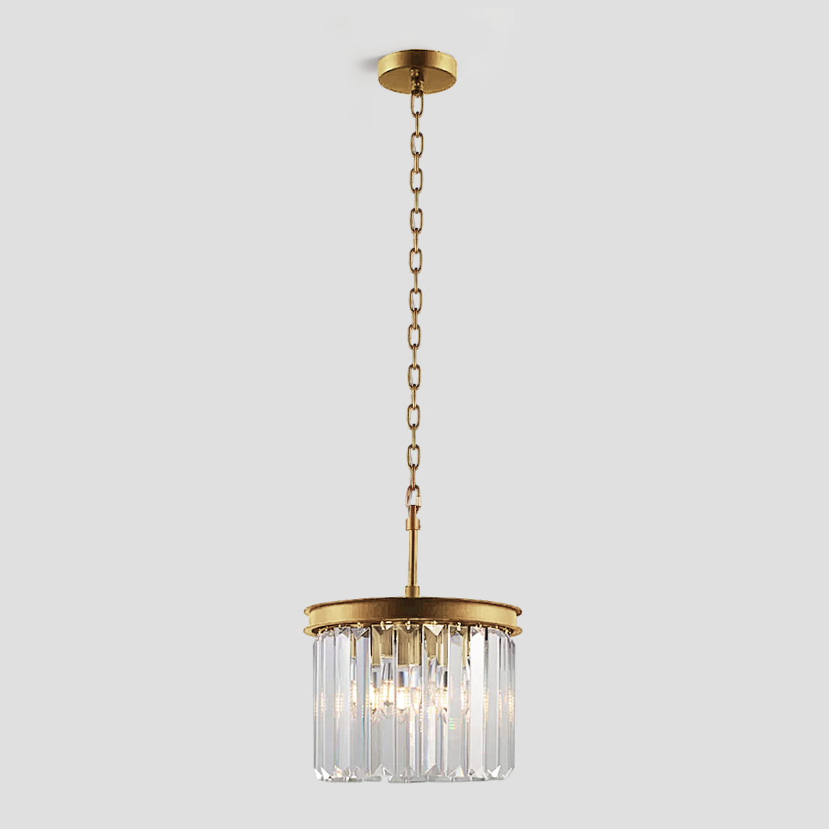 Olmavor 1920s-Style Crystal Round Pendant - XYlight