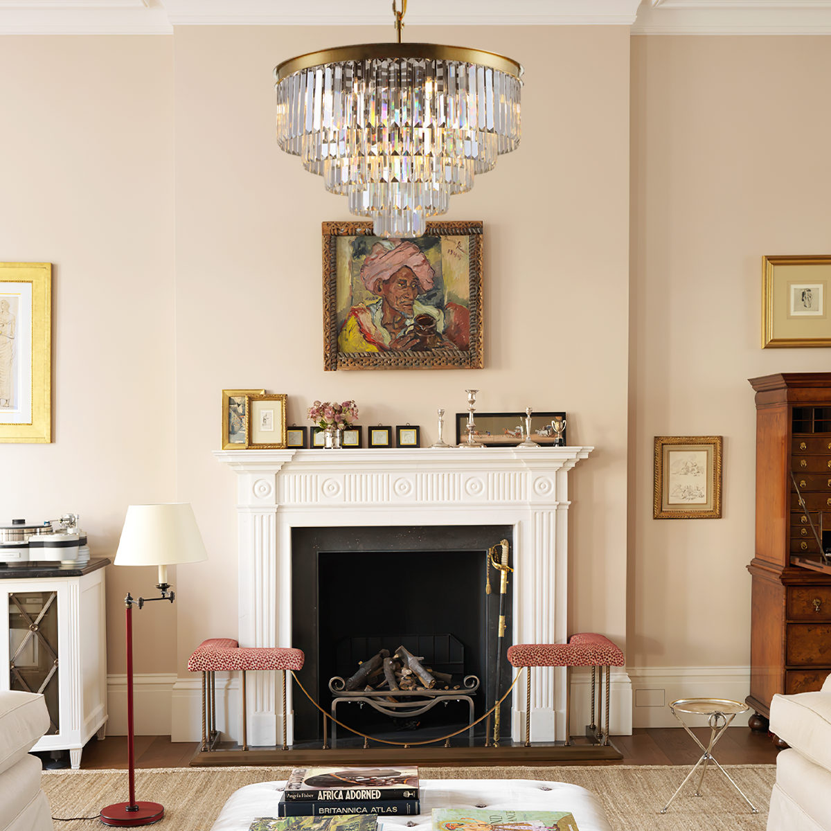 Olmavor 1920s-Style Multi-Tier Clear/Smoke Crystal Round Chandelier - XYlight