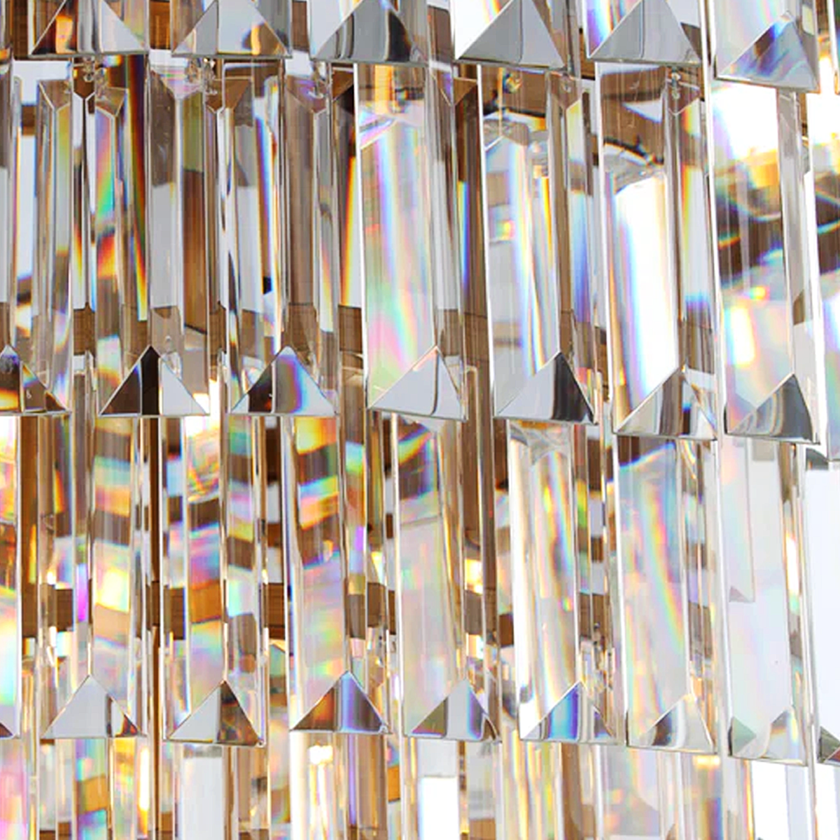 Olmavor 1920s-Style Multi-Tier Clear/Smoke Crystal Round Chandelier - XYlight