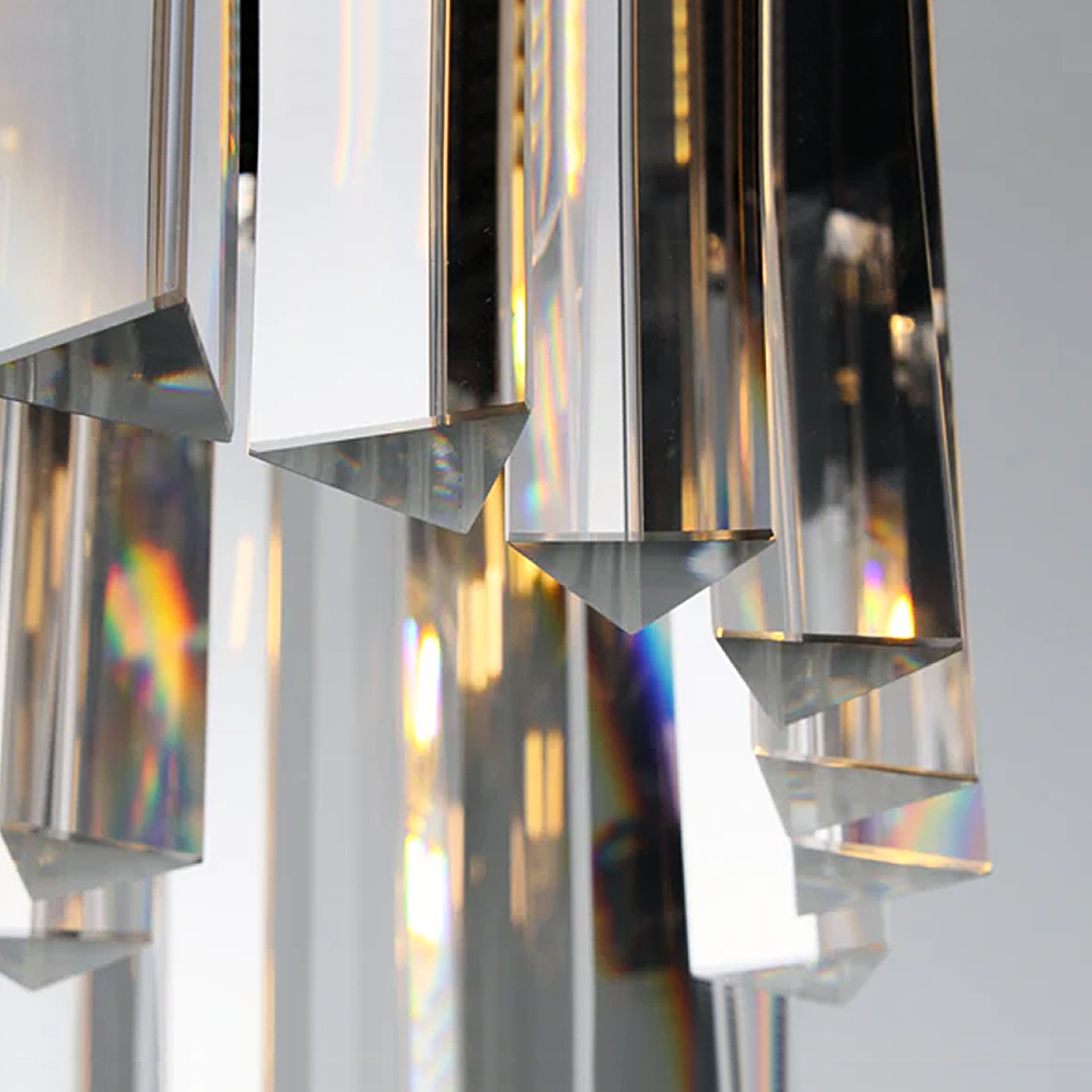 Olmavor 1920s-Style Multi-Tier Clear/Smoke Crystal Round Chandelier - XYlight