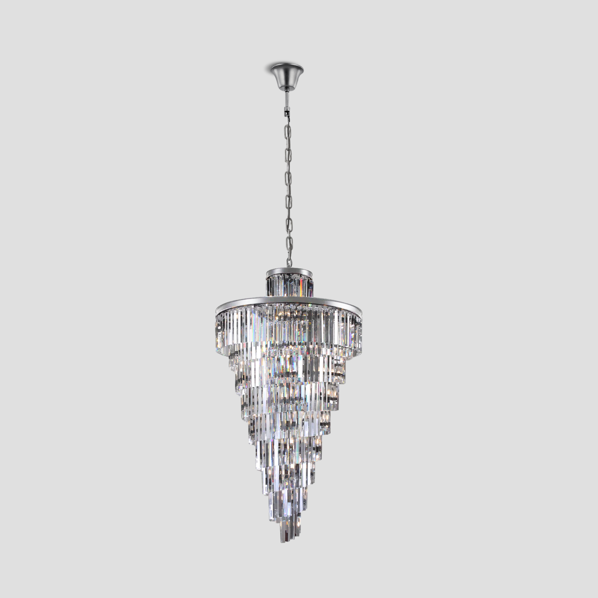 Olmavor 1920s-Style Multi-Tier Crystal Rod Chandelier - XYlight
