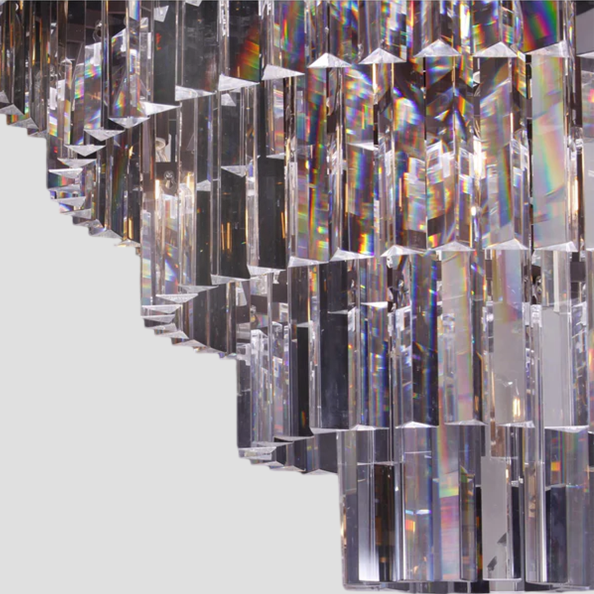 Olmavor 1920s-Style Multi-Tier Crystal Rod Chandelier - XYlight
