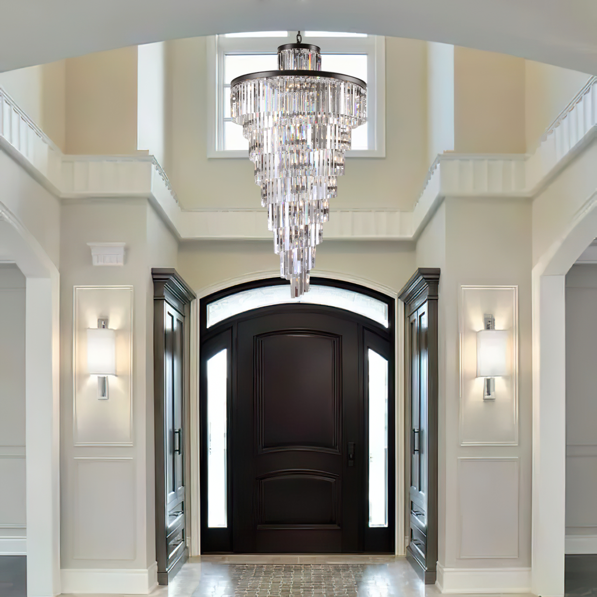 Olmavor 1920s-Style Multi-Tier Crystal Rod Chandelier - XYlight