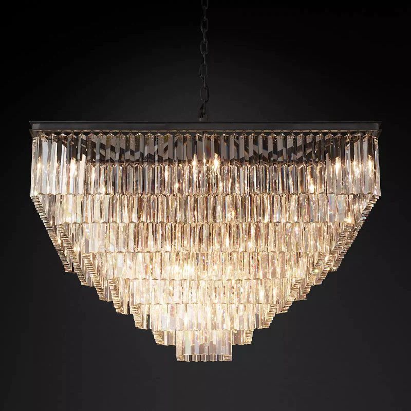 Olmavor 1920s-Style Square Chandelier - XYlight