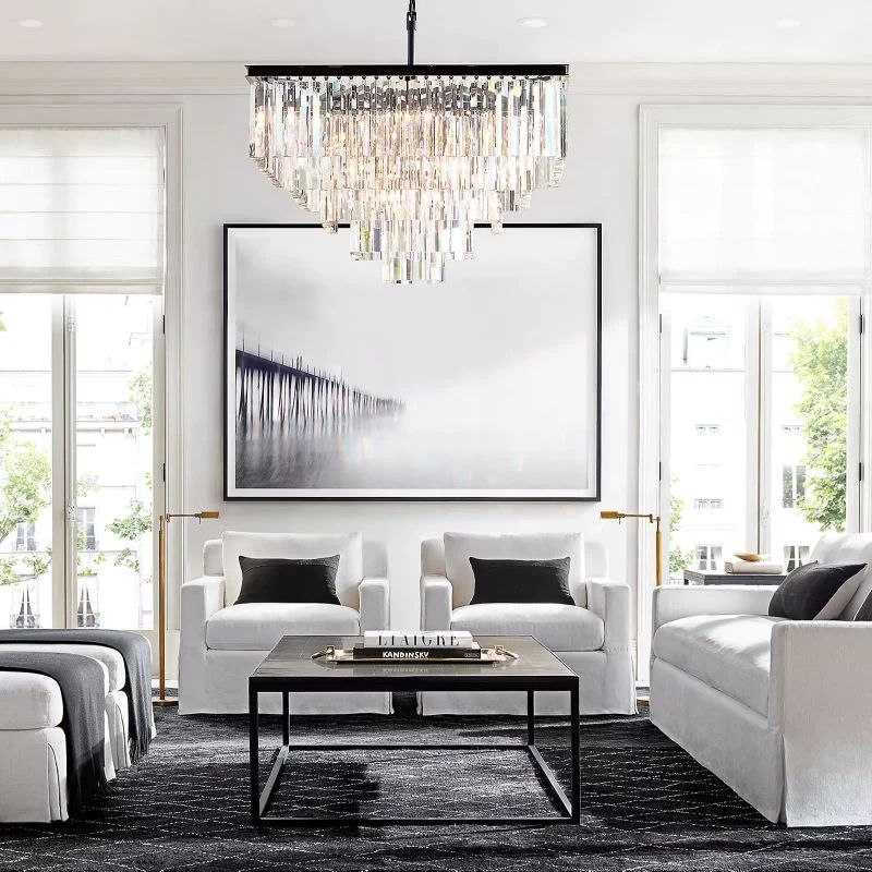 Olmavor 1920s-Style Square Chandelier - XYlight