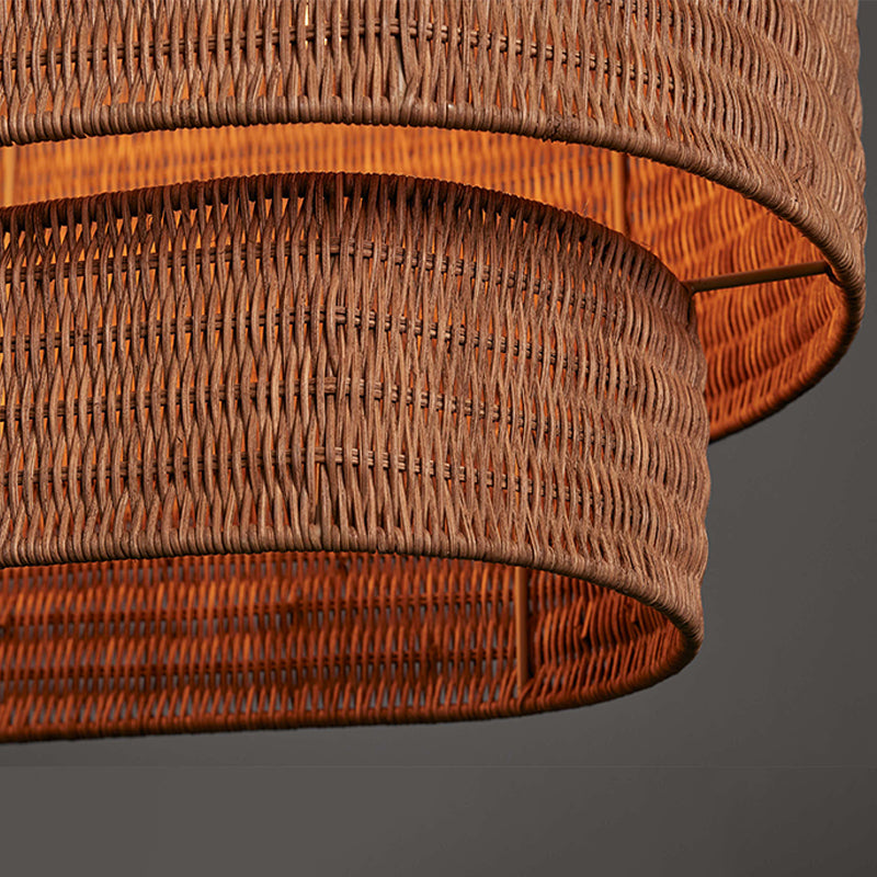 Paloma Rattan Linear Chandelier - XYlight