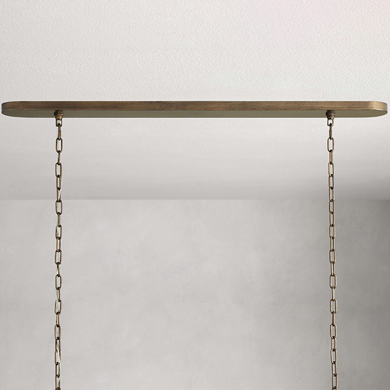 Paloma Rattan Linear Chandelier - XYlight