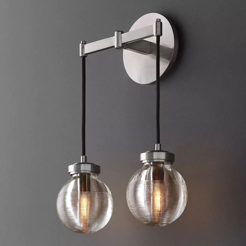 Pearl Spherical Modern Double Wall Sconce - XYlight