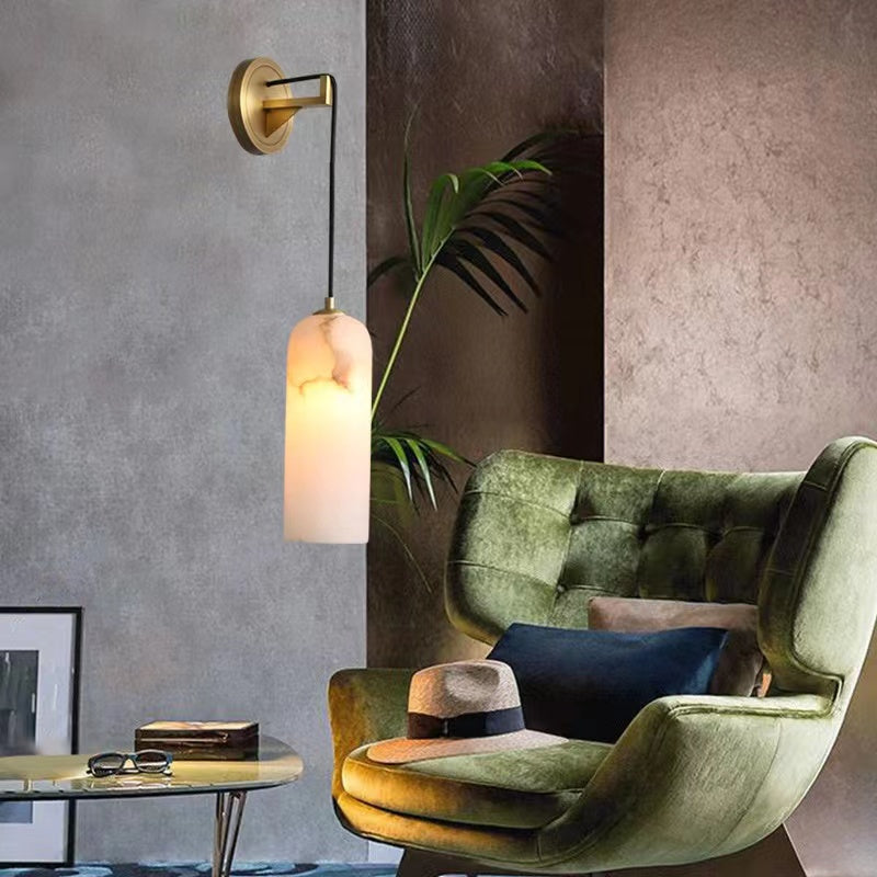 Petra Modern Alabaster Wall Sconce - XYlight