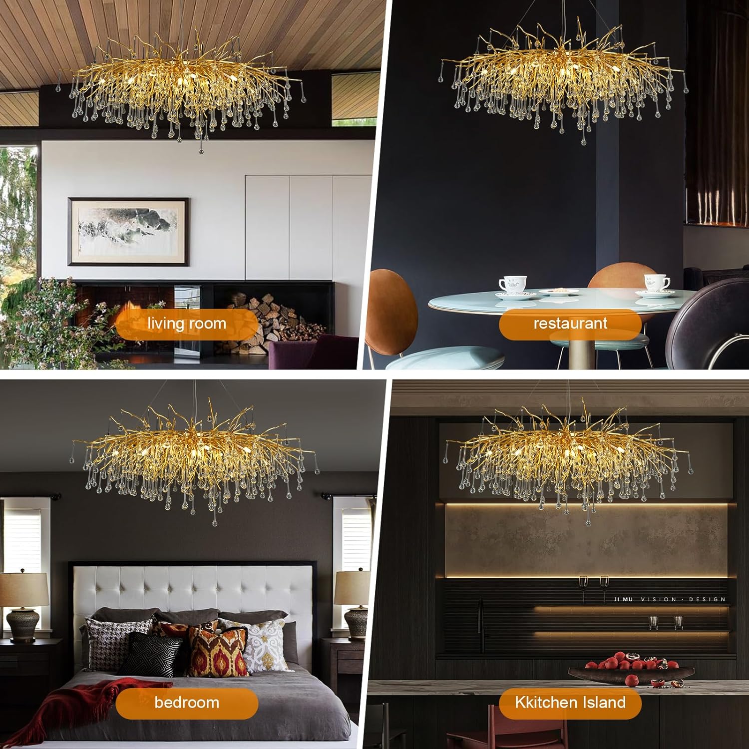 Pluvarelle Tree Branch Chandelier 23" - XYlight