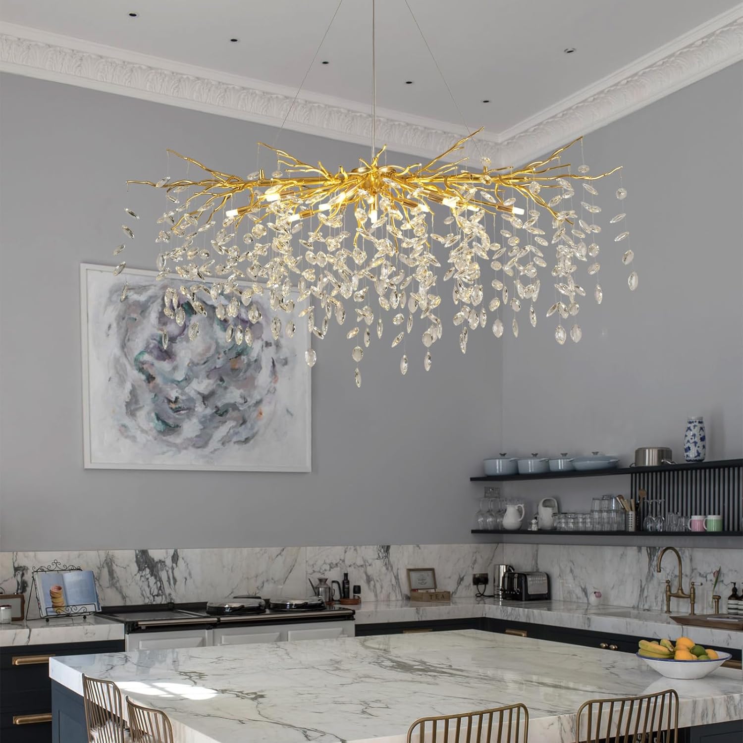 Pluvarelle Tree Branch Chandelier 23" - XYlight