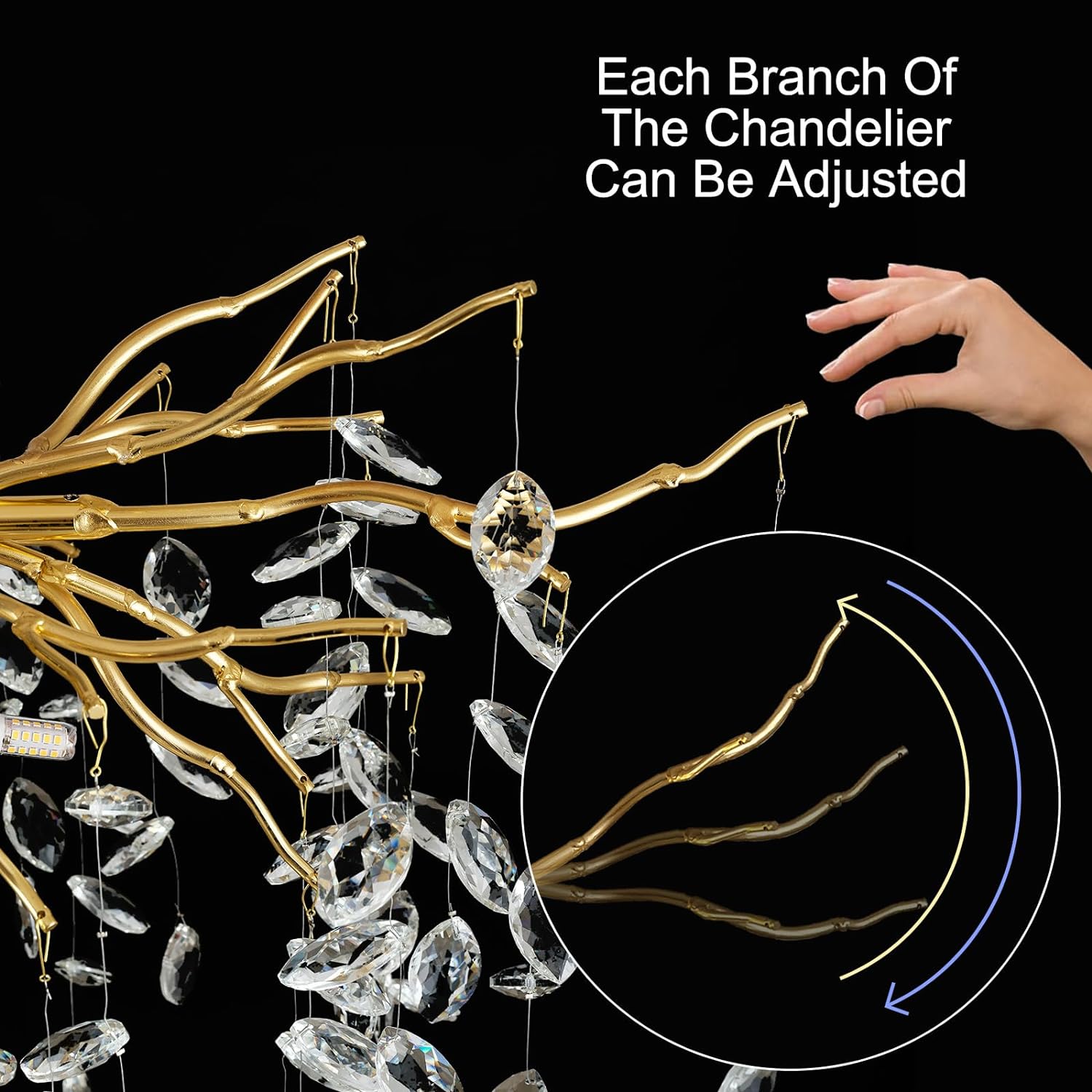 Pluvarelle Tree Branch Chandelier 23" - XYlight
