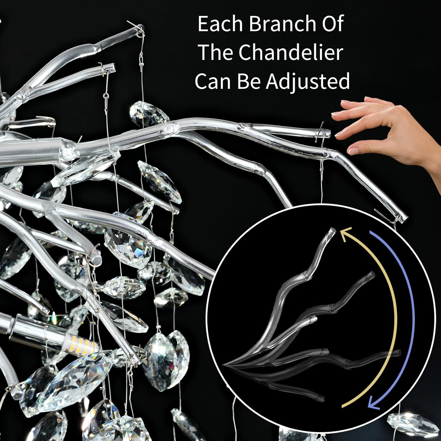 Pluvarelle Tree Branch Chandelier 23" - XYlight