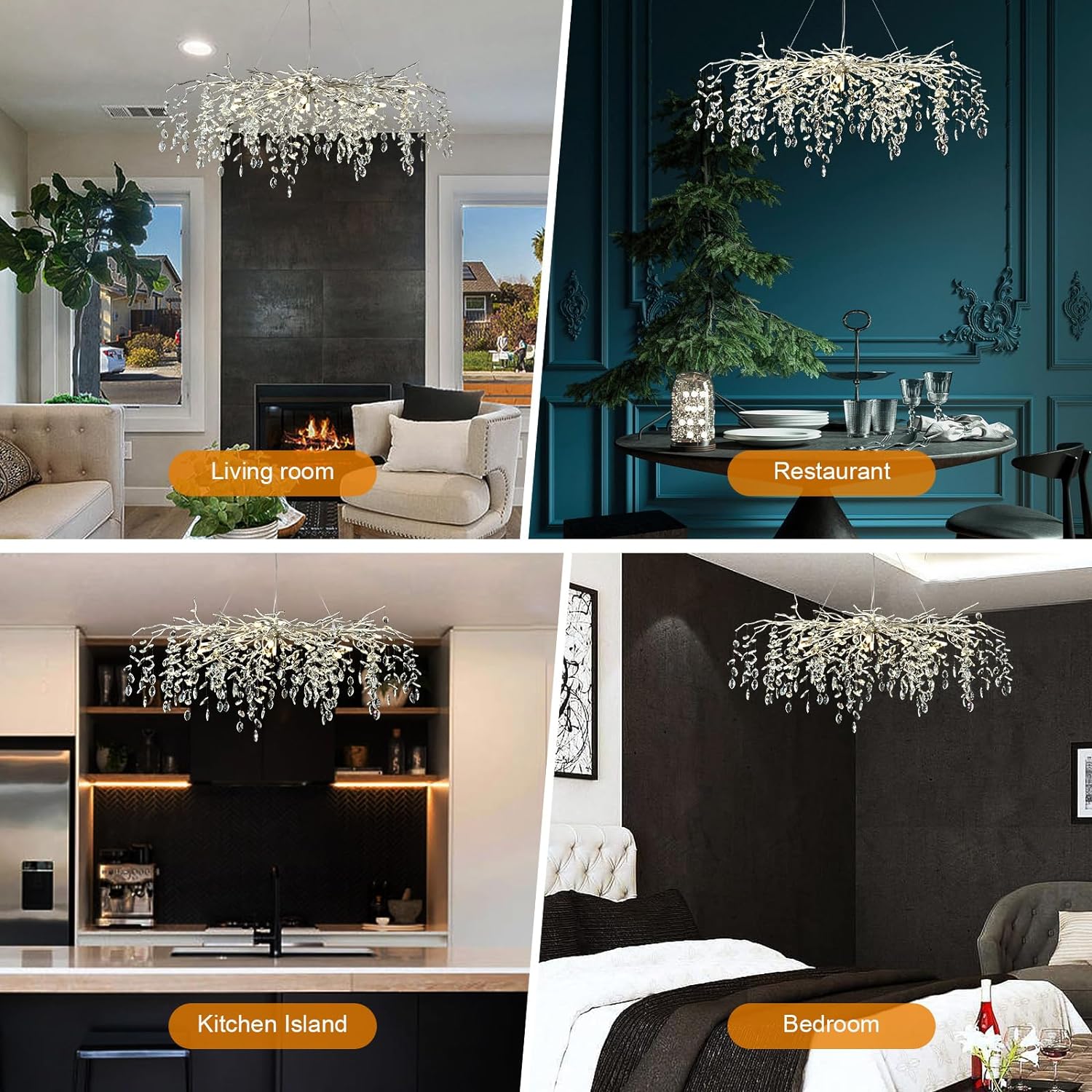 Pluvarelle Tree Branch Chandelier 23" - XYlight