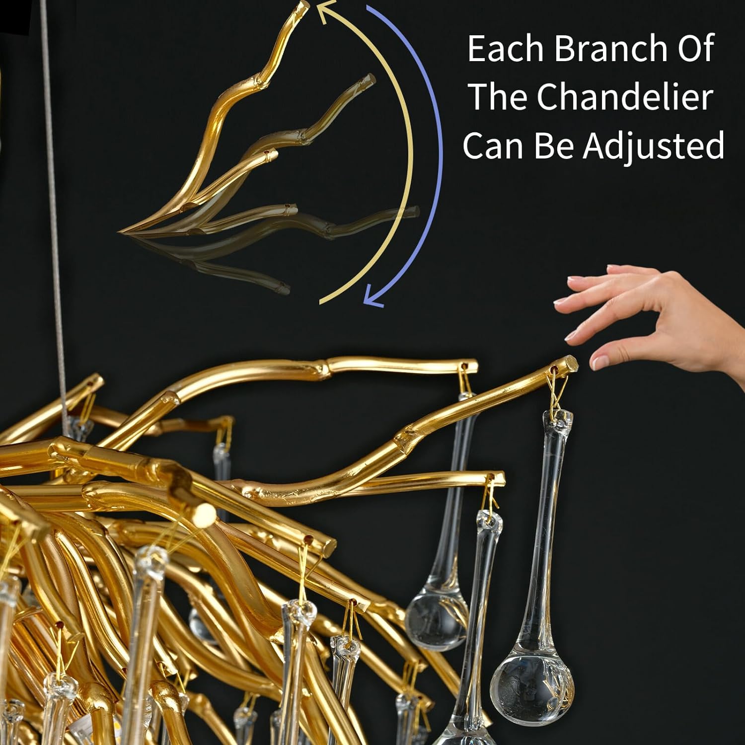 Pluvarelle Tree Branch Chandelier 23" - XYlight