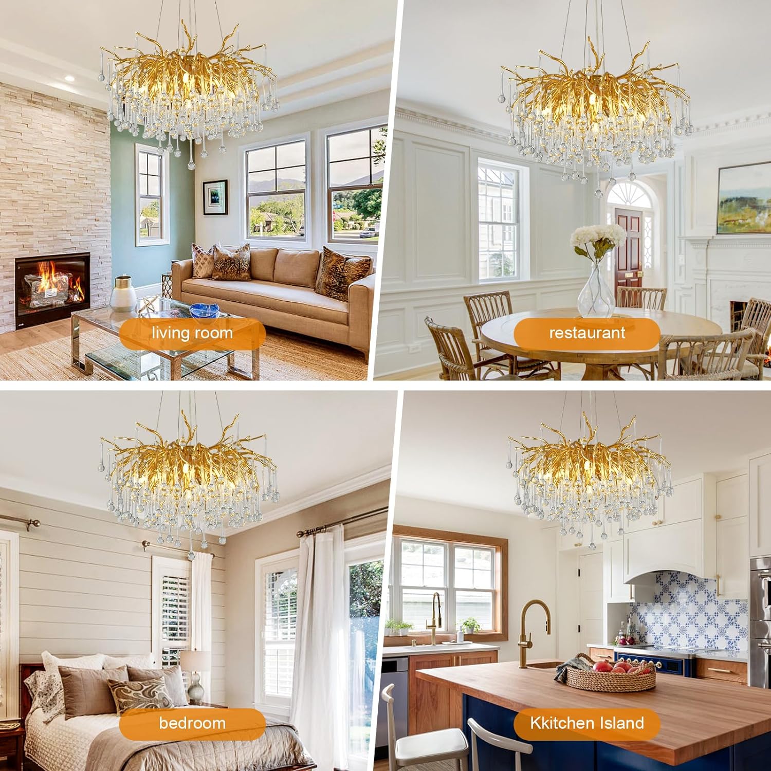 Pluvarelle Tree Branch Chandelier 23" - XYlight