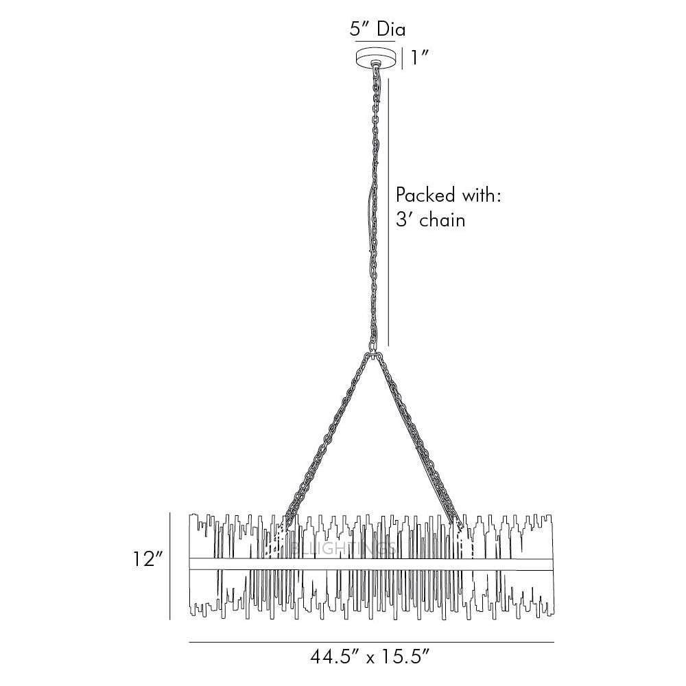 Prertcia Oval Chandelier 44½" - XYlight