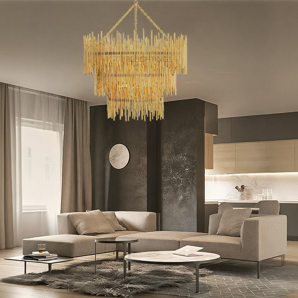 Prertcia Three Tiered Round Chandelier - XYlight